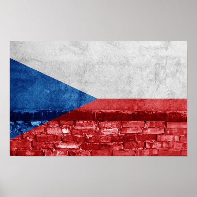 Poster Drapeau tchèque (Devant)