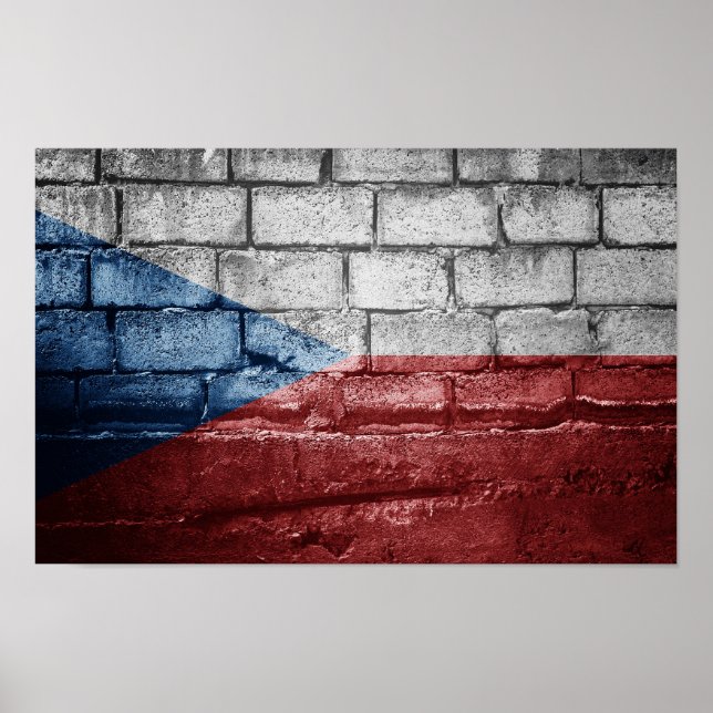 Poster Drapeau tchèque (Devant)