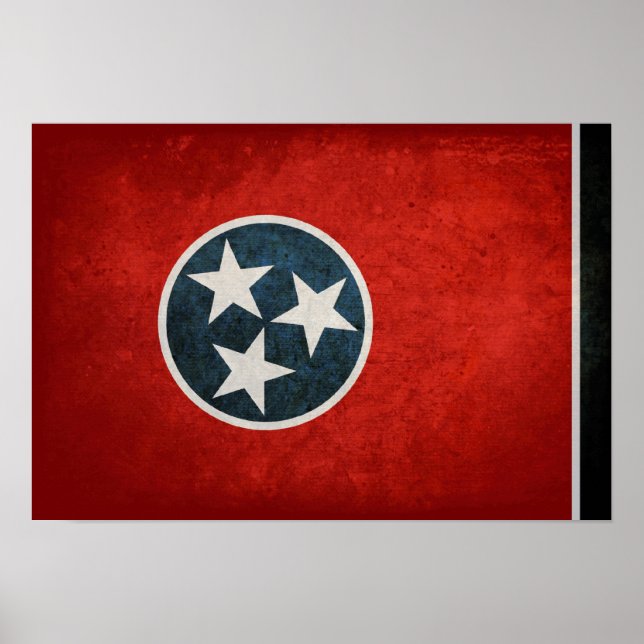 Poster Drapeau Tennessean ; (Devant)