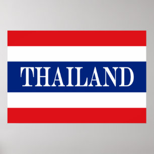 Poster Drapeau thaïlandais