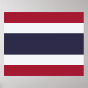 Poster Drapeau thaïlandais (Thaïlande)