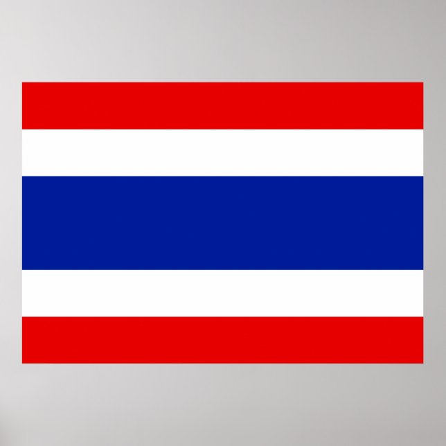 Poster Drapeau Thaïlande (Devant)