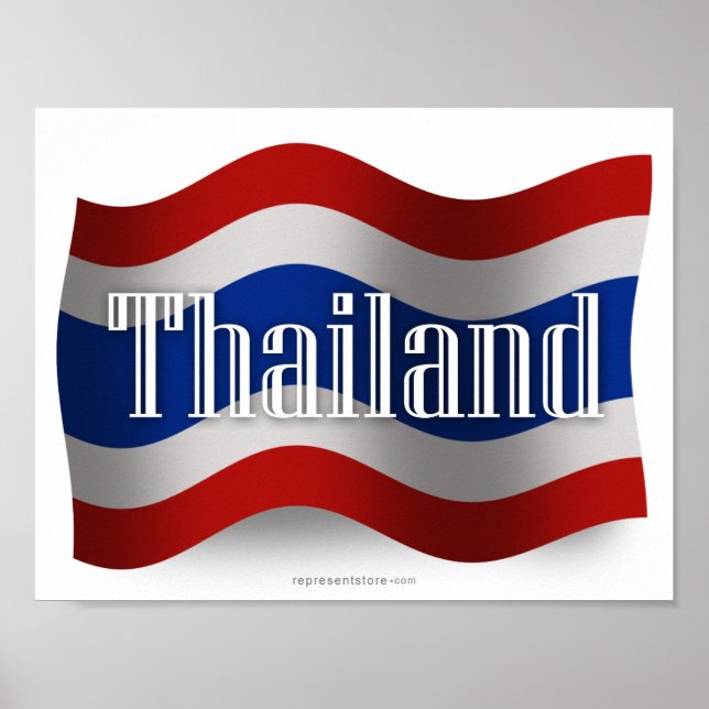 Poster Drapeau Thaïlande (Devant)