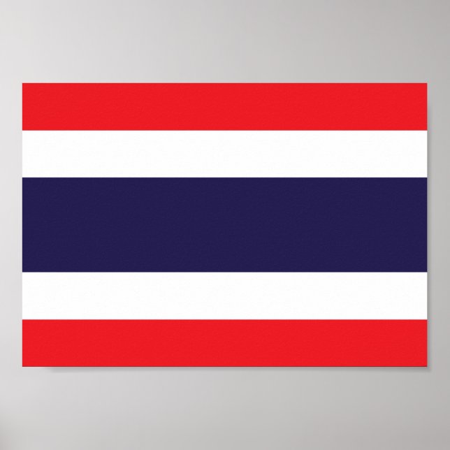 Poster Drapeau Thaïlande (Devant)