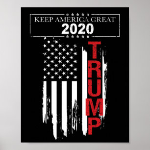 Poster Drapeau Trump