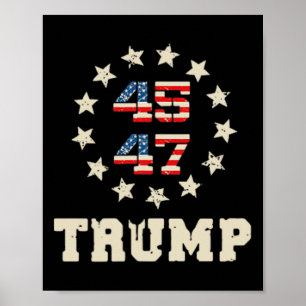 Poster Drapeau Trump 2024 (sur Byck) Take America Ck Trum