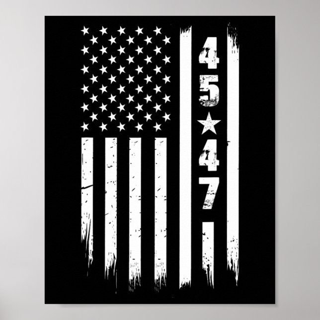 Poster Drapeau Trump 45 47 (Devant)