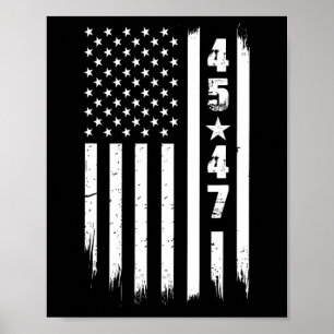 Poster Drapeau Trump 45 47