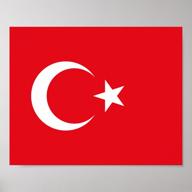 Poster Drapeau turc (Devant)