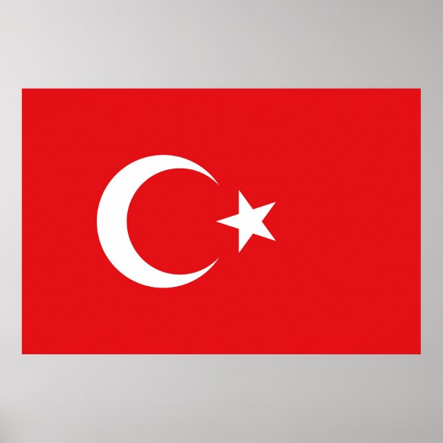 Poster Drapeau Turquie (Devant)