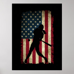 Poster Drapeau Tween Girls Softball Stuff USA