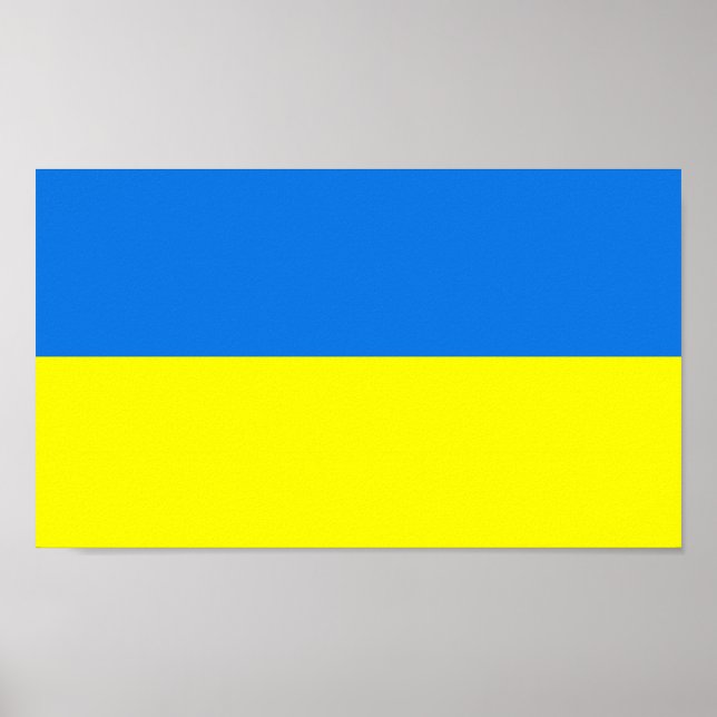 Poster Drapeau Ukraine (Devant)