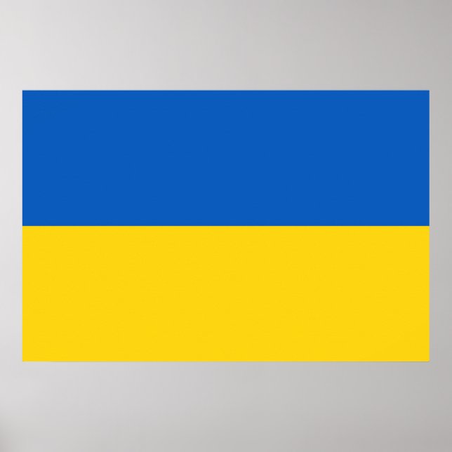 Poster Drapeau Ukraine (Devant)