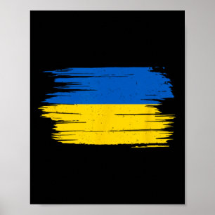Poster Drapeau Ukraine Drapeau National Kiev Ukrainien Ky