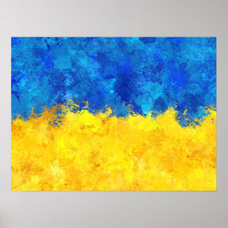 Poster drapeau ukrainien