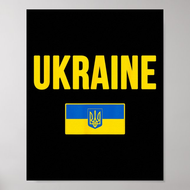 Poster Drapeau ukrainien d'Ukraine 3  (Devant)