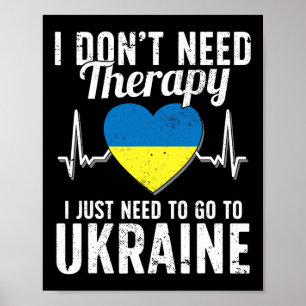 Poster Drapeau ukrainien I Drapeau Ukraine I Vacances Ukr