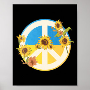 Poster Drapeau ukrainien Tournesol Je suis avec l'Ukraine