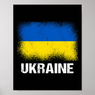 Poster Drapeau ukrainien Ukraine 