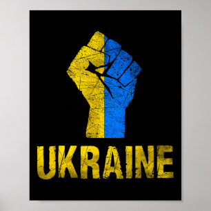 Poster Drapeau ukrainien Ukraine Drapeau vintage Ukraine 