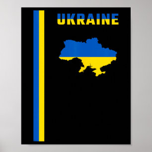 Poster Drapeau ukrainien vertical 