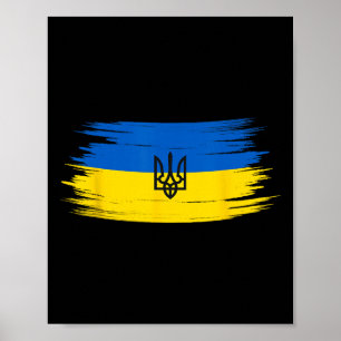 Poster Drapeau ukrainien vintage ukrainien Fierté 12