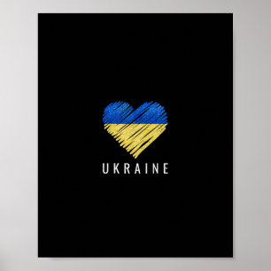 Poster Drapeau ukrainien vintage ukrainien fierté 2