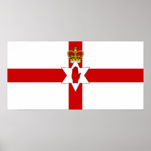 Poster Drapeau Ulster Banner Irlande du Nord