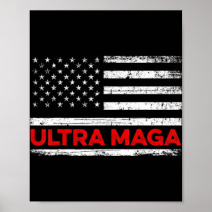 Poster Drapeau Ultra Maga United State