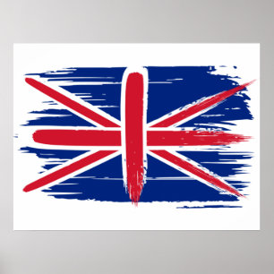 Poster Drapeau Union Jack britannique de Bruxelles