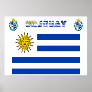 Poster Drapeau uruguayen