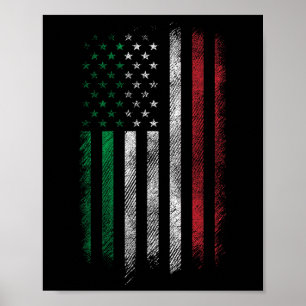 Poster Drapeau Usa 4 Juillet Patriotique Américain Italie