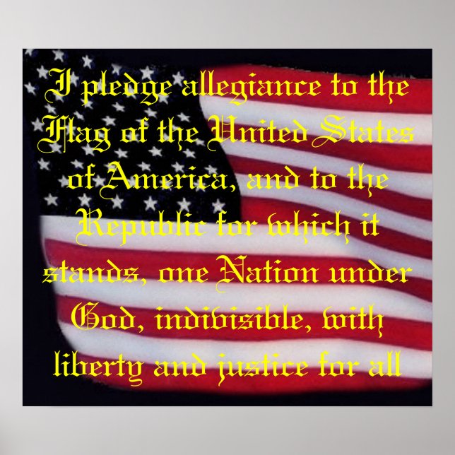 Poster Drapeau USA avec imprimé de couverture de gage (Devant)