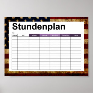 Poster Drapeau USA / Grunged