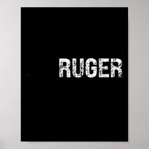 Poster Drapeau vintage américain Retro Ruger Usa Family M