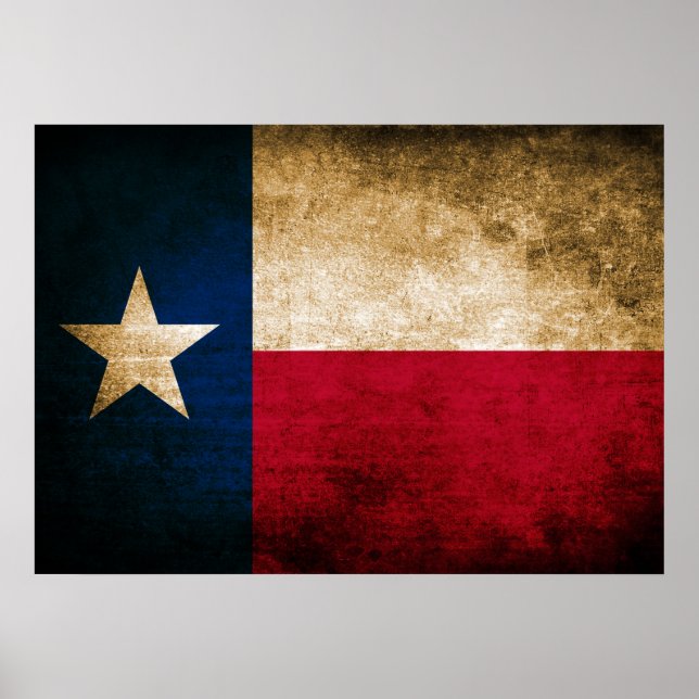 Poster Drapeau vintage du Texas (Devant)