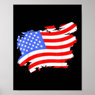 Poster Drapeau Vintage Usa Perdu Pour Patriotique