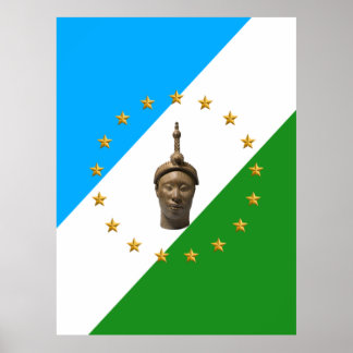 Poster Drapeau Yoruba | Oduduwa | Nation yoruba