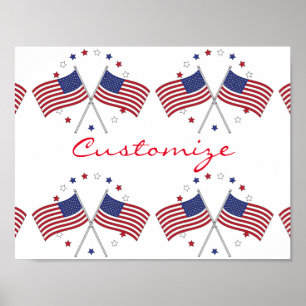 Poster Drapeaux américains Thunder_Cove patriotique 4 jui