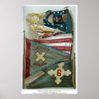 Drapeaux de bataille célèbres Union - Plaque 1 -