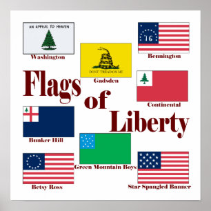 Poster Drapeaux de la Liberté
