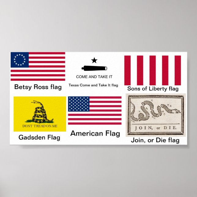 Poster Drapeaux de la révolution américaine (Devant)