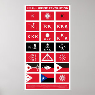 Poster Drapeaux de la révolution philippine - Géant
