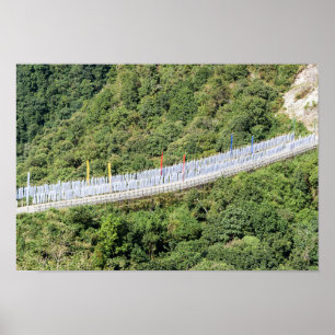 Poster Drapeaux de prière bouddhiste - Bhoutan