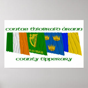 Poster Drapeaux de Tipperary du comté