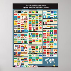 Poster Drapeaux des peuples autochtones du monde