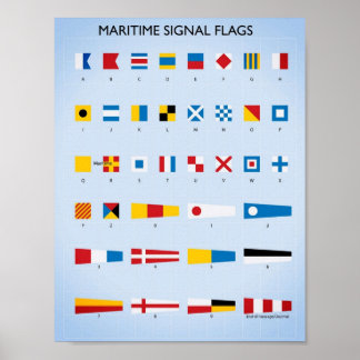 Poster Drapeaux des signaux maritimes