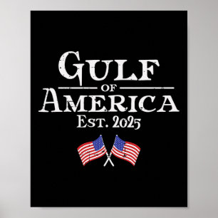 Poster Drapeaux Du Golfe D'Amérique 2025 Hommes Femmes En