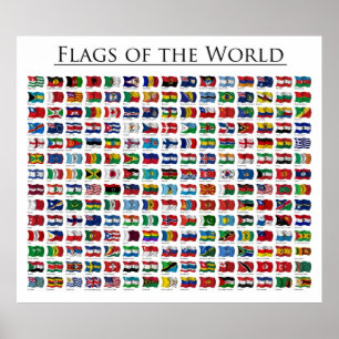 Poster Drapeaux du monde - l'affiche a mis à jour 2011