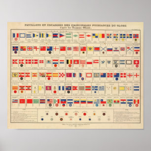 Poster Drapeaux, insignes